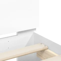 vidaXL - Bed frame met hoofdbord - Wit - Bewerkt hout - 100x200 cm