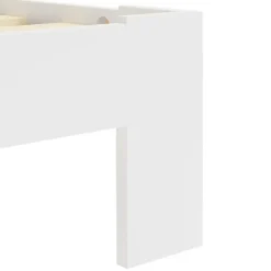 1-Persoons Bedden-vidaXL - Bed frame met hoofdbord - Wit - Massief grenenhout - 90x200 cm