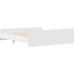 2-Persoons Bedden-vidaXL - Bed frame met hoofd- en voeteneinde - Wit - 160x200 cm