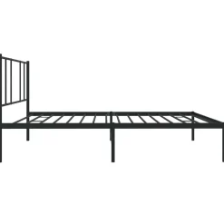 vidaXL - Bed frame met hoofdbord - Zwart - Metaal - 80x200 cm