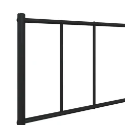 vidaXL - Bed frame met hoofdbord - Zwart - Metaal - 80x200 cm