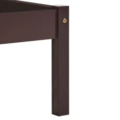 vidaXL - Bed frame met hoofdbord - Donkerbruin - Grenenhout - 120x200 cm