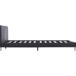 vidaXL - Bed frame met hoofdbord - Zwart - Kunstleer - 120x200 cm
