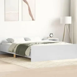 Twijfelaars-vidaXL - Bed frame met hoofd- en voeteneinde - Wit - 140x200 cm