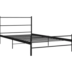 vidaXL - Bed frame met hoofdeinde - Zwart - Metaal - 100x200 cm