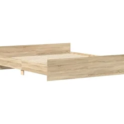 vidaXL - Bed frame met hoofd- en voeteneinde - Sonoma eikenkleur - 160x200 cm