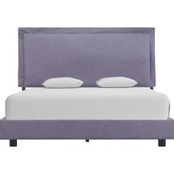 vidaXL - Bed frame met hoofdbord - Lichtgrijs - Stof - 140x200 cm