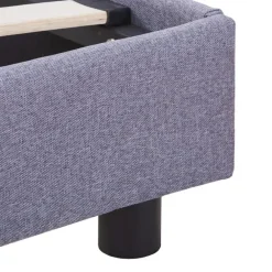 vidaXL - Bed frame met hoofdbord - Lichtgrijs - Stof - 140x200 cm