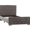 vidaXL - Bed frame met hoofdeinde - Grijs - Fluweel - 90x200 cm