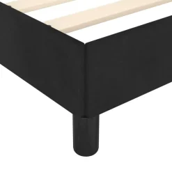 vidaXL - Bed frame met hoofdeinde zonder matras - Zwart - Fluweel - 80x200 cm
