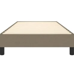 1-Persoons Bedden-vidaXL - Bed frame met hout lattenbodem - Taupe - Stof - 90x200 cm