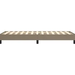 1-Persoons Bedden-vidaXL - Bed frame met hout lattenbodem - Taupe - Stof - 90x200 cm