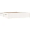 Twijfelaars-vidaXL - Bed frame met lades - Wit - Massief grenenhout - 140x200 cm