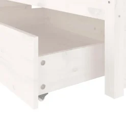 Twijfelaars-vidaXL - Bed frame met lades - Wit - Massief grenenhout - 140x200 cm