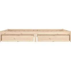 vidaXL - Bed frame met lades - Naturel - Massief grenenhout - 140x200 cm
