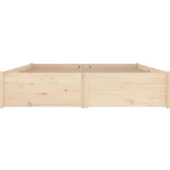 vidaXL - Bed frame met lades - Naturel - Massief grenenhout - 140x200 cm