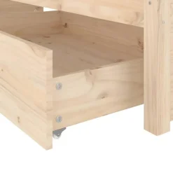 vidaXL - Bed frame met lades - Naturel - Massief grenenhout - 140x200 cm