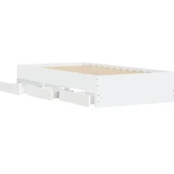 vidaXL - Bed frame met lades - Wit - Bewerkt hout - 90x200 cm