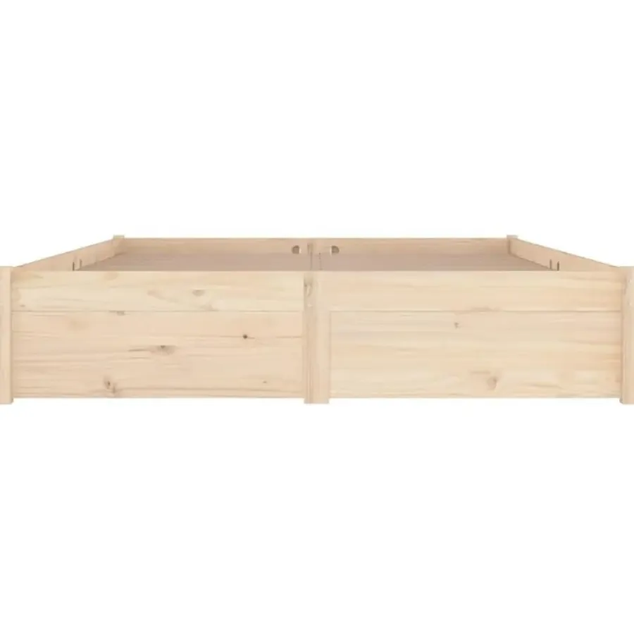 Twijfelaars-vidaXL - Bed frame met lades - Naturel - Massief grenenhout - 180x200 cm