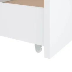 1-Persoons Bedden-vidaXL - Bed frame met lades - Wit - Massief grenenhout - 90x200 cm
