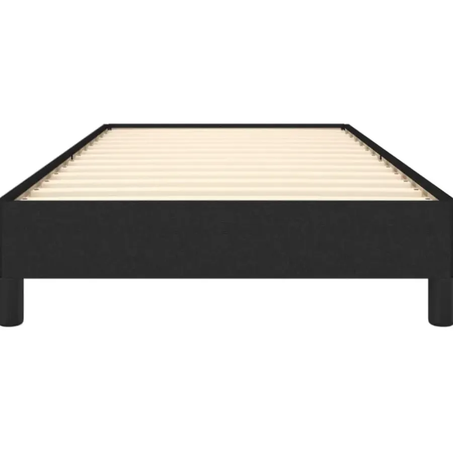 vidaXL - Bed frame met lattenbodem zonder matras - Zwart - Stof - 90x200 cm