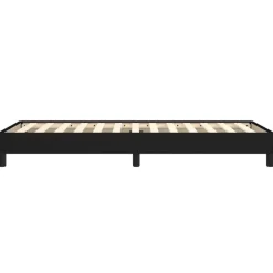 vidaXL - Bed frame met lattenbodem zonder matras - Zwart - Stof - 90x200 cm
