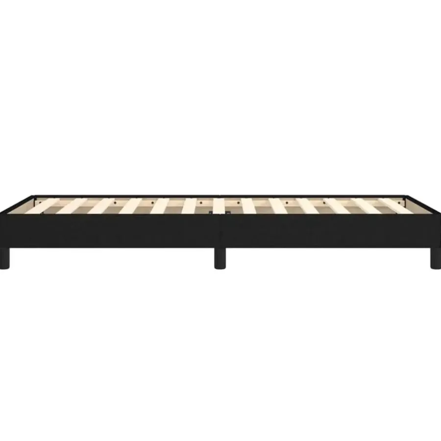 vidaXL - Bed frame met lattenbodem zonder matras - Zwart - Stof - 90x200 cm