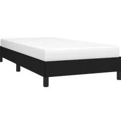 vidaXL - Bed frame met lattenbodem zonder matras - Zwart - Stof - 90x200 cm