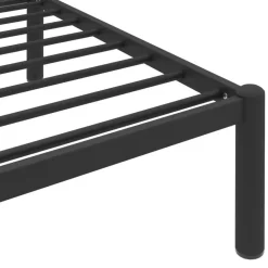 vidaXL - Bed frame met lattenbodem - Zwart - Metaal - 90x200 cm