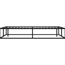 Twijfelaars-vidaXL - Bed frame met latternbodem - Zwart - Metaal - 120x200 cm