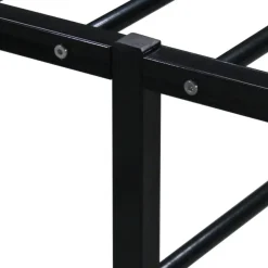 Twijfelaars-vidaXL - Bed frame met latternbodem - Zwart - Metaal - 120x200 cm