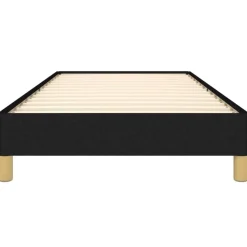 1-Persoons Bedden-vidaXL - Bed frame met lattenbodem zonder matras Zwart - Stof - 90x200 cm
