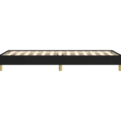 1-Persoons Bedden-vidaXL - Bed frame met lattenbodem zonder matras Zwart - Stof - 90x200 cm
