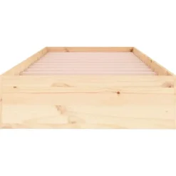vidaXL - Bed frame met lattenbodem - Naturel - Massief hout - 90x190 cm