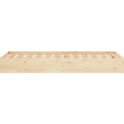 vidaXL - Bed frame met lattenbodem - Naturel - Massief hout - 90x190 cm