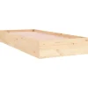 1-Persoons Bedden-vidaXL - Bed frame met lattenbodem - Naturel - Massief hout - 75x190 cm