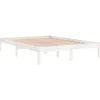 2-Persoons Bedden-vidaXL - Bed frame met lattenbodem - Wit - Massief grenenhout - 120x200 cm