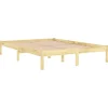 vidaXL - Bed frame met lattenbodem - Naturel - Massief grenenhout - 140x200 cm