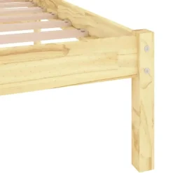 vidaXL - Bed frame met lattenbodem - Naturel - Massief grenenhout - 140x200 cm