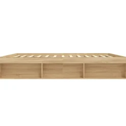 Twijfelaars-vidaXL - Bed frame met opbergruimte - Sonoma eikenkleurig - Hout - 200x200 cm
