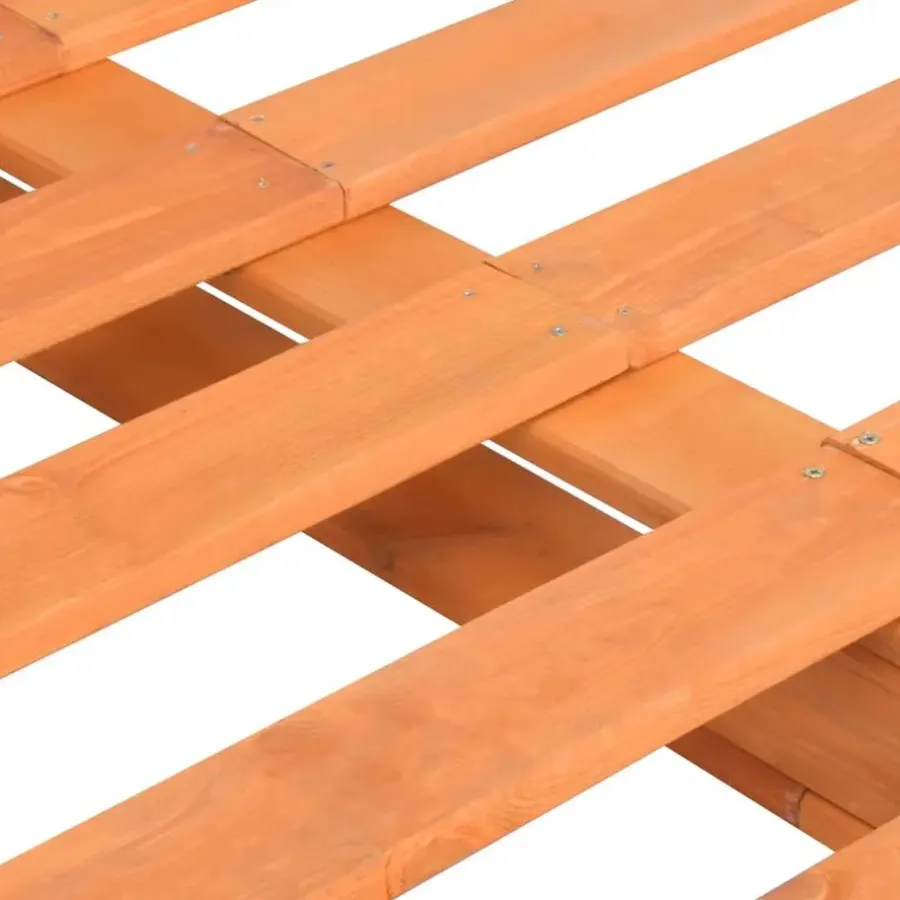 Twijfelaars-vidaXL - Bed frame pallet - Bruin - Massief grenenhout - 160x200 cm