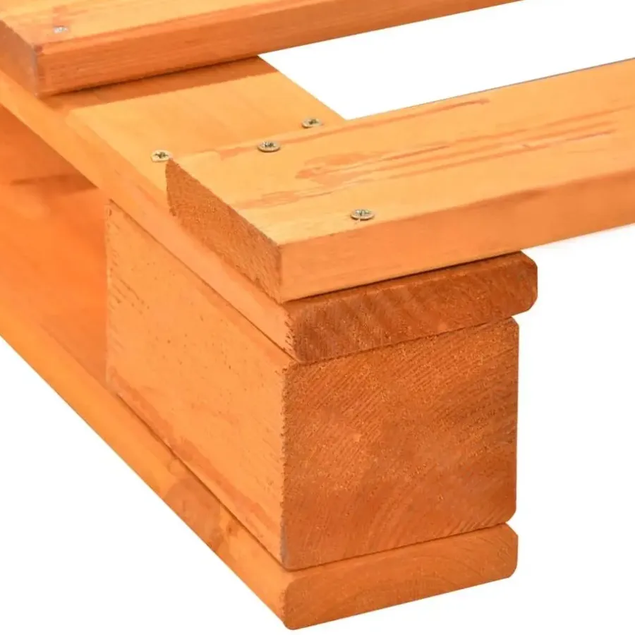 Twijfelaars-vidaXL - Bed frame pallet - Bruin - Massief grenenhout - 160x200 cm