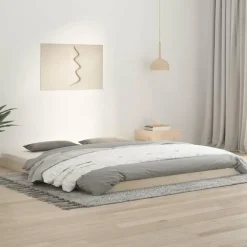 Twijfelaars-vidaXL - Bed frame pallet - Naturel - Massief grenenhout - 180x200 cm