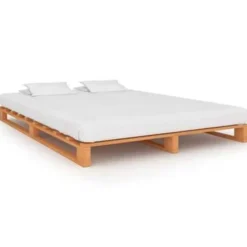 2-Persoons Bedden-vidaXL - Bed frame pallet - Bruin - Massief grenenhout - 180x200 cm