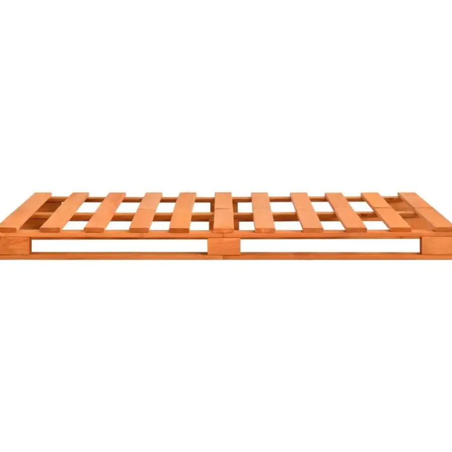 Twijfelaars-vidaXL - Bed frame pallet - Bruin - Massief grenenhout - 140x200 cm