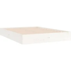 vidaXL - Bed frame pallet - Wit - Massief hout - 120x200 cm