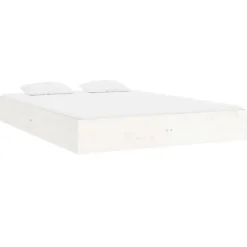 vidaXL - Bed frame pallet - Wit - Massief hout - 120x200 cm