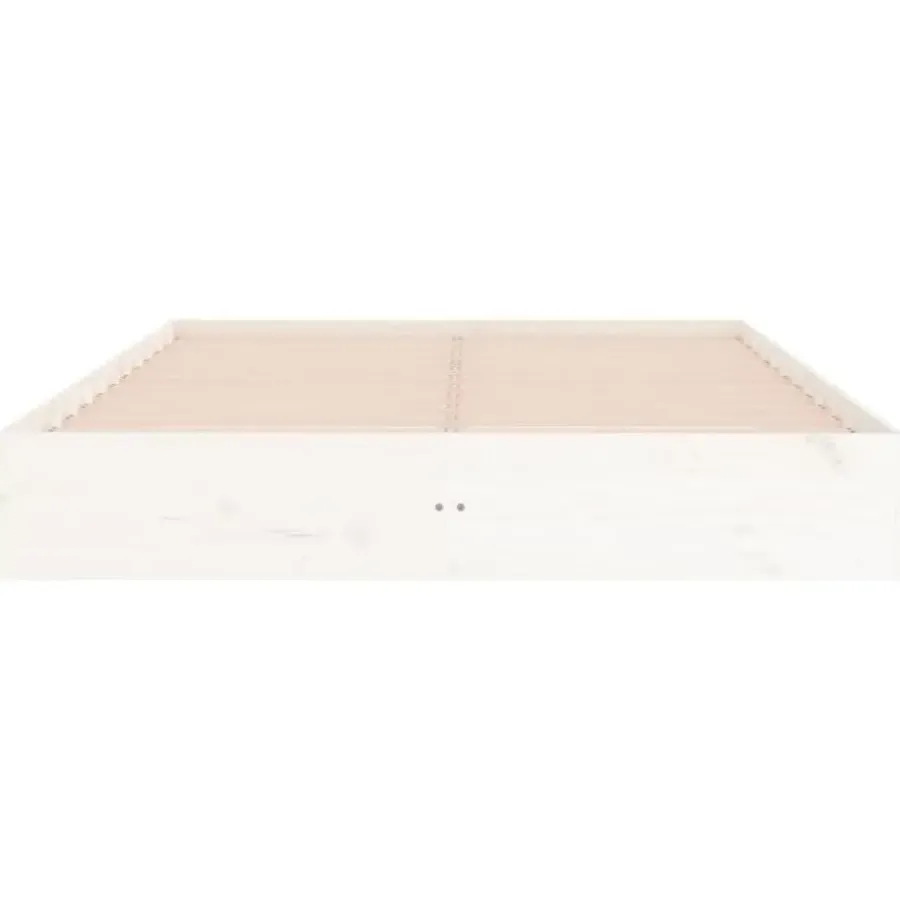 vidaXL - Bed frame pallet - Wit - Massief hout - 120x200 cm