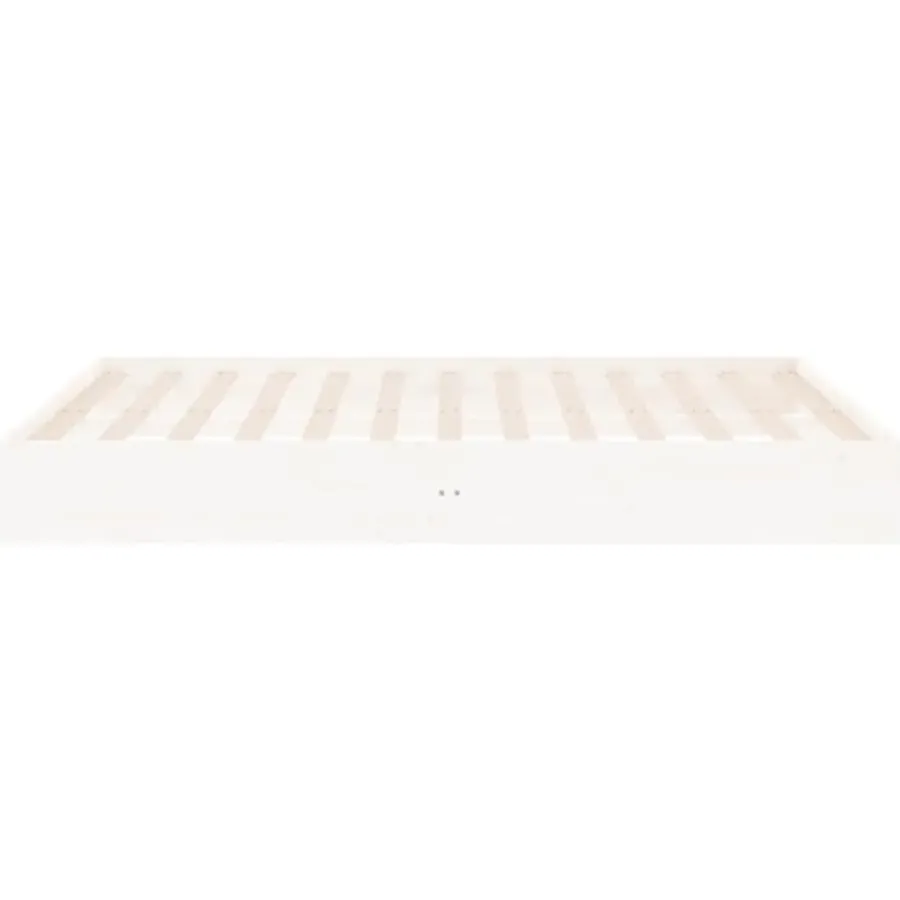 vidaXL - Bed frame pallet - Wit - Massief hout - 120x200 cm