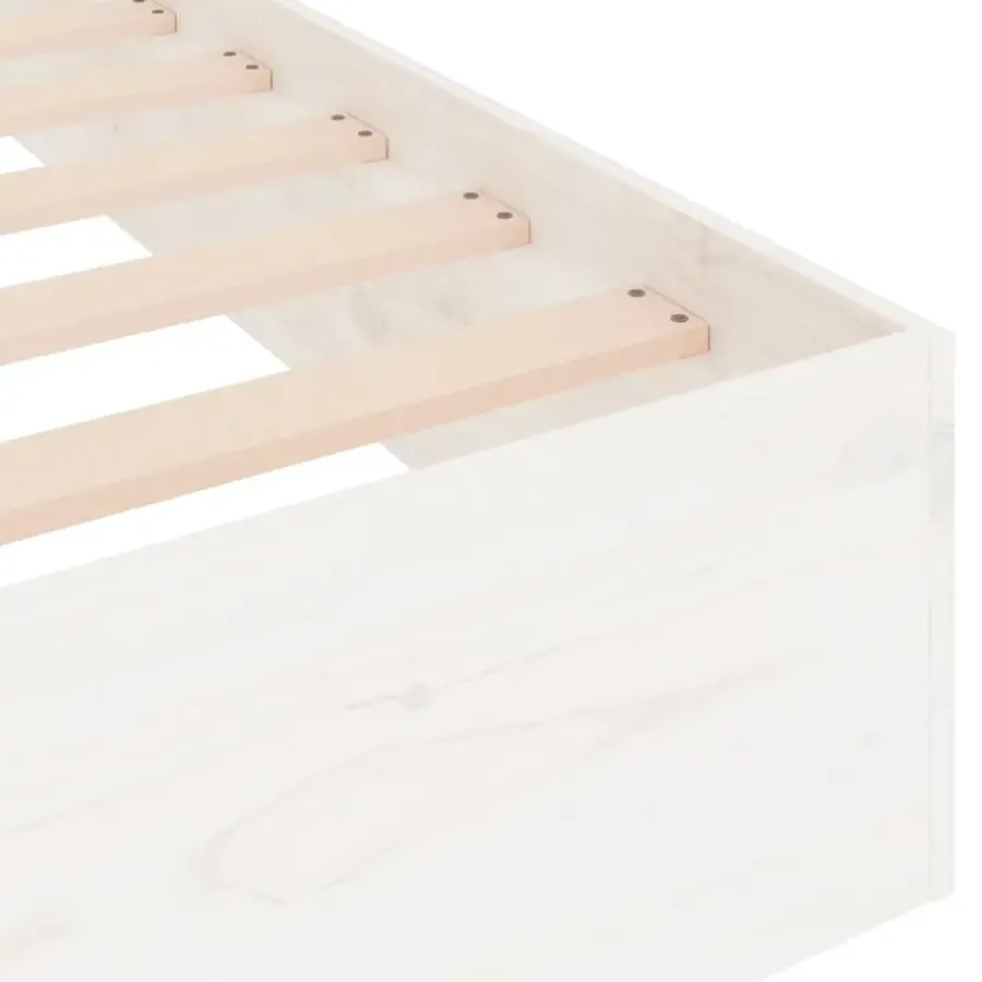 vidaXL - Bed frame pallet - Wit - Massief hout - 120x200 cm